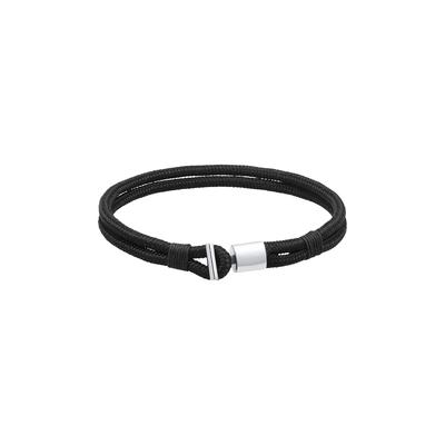 KUZZOI - Textilband Knoten Haken Basic Cool 925er Silber Herrenschmuck 1 ct Herren