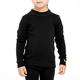 menique Kids' Long Sleeve Shirt Thermal Base Layer for Girls & Boys Merino Wool 250gsm (8-9 Years, Black)