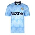 Official Retro Manchester City 1989 Retro Football Shirt 100% POLYESTER