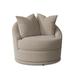 Barrel Chair - Three Posts™ Hosking 36.5 W Swivel Barrel Chair Fabric in White | 31 H x 37 W x 37 D in | Wayfair 2928-21657C