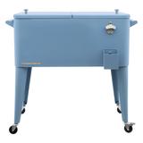 Permasteel 80-Qt Classic Outdoor Patio Cooler On Wheels in Blue | 34 H x 35.5 W x 18 D in | Wayfair PS-203-BLUE