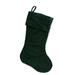 Northlight Seasonal 18" Traditional Solid Velvet Hanging Christmas Stocking Polyester in Green | 18 H x 9.25 W in | Wayfair 32261499