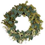 Northlight Seasonal Berries & Leaves Twig Artificial Wreath 24-Inch, Polyester in Green | 24 H x 24 W x 4 D in | Wayfair NORTHLIGHT KJI28194