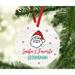 The Holiday Aisle® Santa's Favorite Wedding Groomsman Round Ball Ornament Metal in Green/Red | 3.5 H x 3.5 W x 3.5 D in | Wayfair