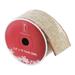 Northlight Seasonal Beige & Red Solid Trim Wired Craft Christmas Ribbon 2.5" x 10 Yards Fabric in Brown | 2.5 H x 2.5 W x 360 D in | Wayfair