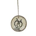 Northlight Seasonal 4" & Black 'Merry Christmas' Deer Disc Ornament Wood in Brown | 4 H x 4 W x 0.05 D in | Wayfair 32913515