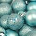 Northlight Seasonal 9Shatterproof 4-Finish Christmas Ball Ornament Plastic in Blue | 1.5 H x 1.5 W x 1.5 D in | Wayfair 31755172