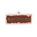 Northlight Seasonal 5.5" Red & Green Glittered 'Merry Christmas' Shatterproof Ornament in Green/Red/White | 2.75 H x 5.5 W x 0.75 D in | Wayfair