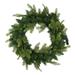Northlight Seasonal Pre-Lit Woodcrest Pine Artificial Christmas Wreath - 48-Inch Clear Lights Traditional Faux in Green/White | Wayfair