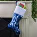 Northlight Seasonal 22.75" Reversible Sequined Christmas Stocking w/ Faux Fur Cuff Polyester in Blue | 22.75 H x 10.75 W in | Wayfair