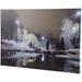 Northlight Seasonal 23.5" LED Lighted Nighttime City Park Winter Scene Canvas Wall Art Canvas, Wood in Gray | 15.75 H x 23.75 W x 0.75 D in | Wayfair