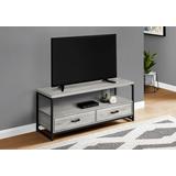 Tv Stand / 48 Inch / Console / Media Entertainment Center / Storage Drawers / Living Room / Bedroom / Laminate / Metal / Grey / Black / Contemporary / Modern - Monarch Specialties I 2871