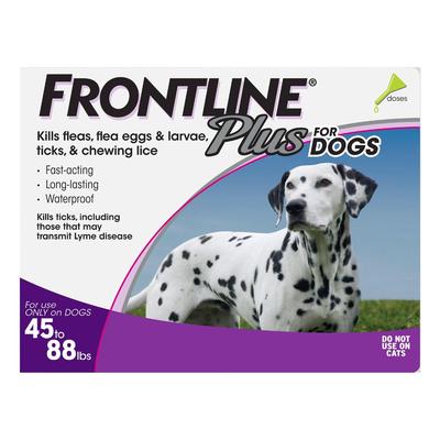 Frontline Plus Large Dogs 45-88 Lbs (Purple) 6 Doses