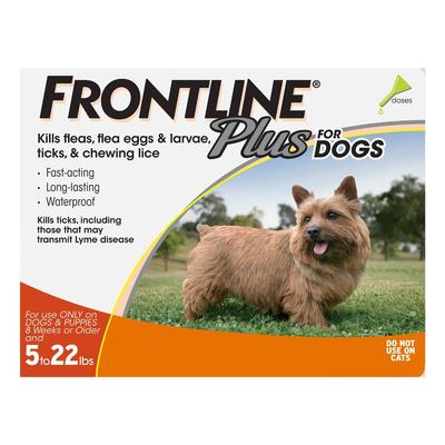 Frontline Plus Small Dogs Up To 22lbs (Orange) 3 Doses