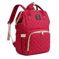 ZPTAT Baby Backpack Diaper Bag for Mum Dad, Nappy Bag Backpack Baby with Insulation, Waterproof Travel Large Capacity Mummy Baby Changing Bag Backpack with 2 Stroller Straps,red dots