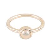 Delicate Nature,'Cultured Pearl Solitaire Ring from India'