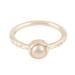 Delicate Nature,'Cultured Pearl Solitaire Ring from India'