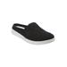 Wide Width Women's The Camellia Slip On Sneaker Mule by Comfortview in Black (Size 8 1/2 W)