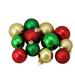 Northlight Seasonal 96ct Red & Gold 2-Finish Ball Christmas Ornaments 3.25" (80mm) in Brown/Green/Red | 3.25 H x 3.25 W x 3.25 D in | Wayfair