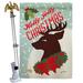 Breeze Decor Holly Jolly Christmas 2-Sided Polyester 40 x 28 in. Flag Set in Black/Brown/Gray | 40 H x 28 W x 4 D in | Wayfair