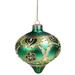 Northlight Seasonal 4.5" Gold Black Floral Bead & Jewel Glass Onion Christmas Ornament Glass in Green | 4.5 H x 4.5 W x 4.5 D in | Wayfair