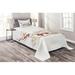 East Urban Home Flower Beige Microfiber Eclectic Coverlet/Bedspread Set Microfiber in White | Twin Bedspread + 1 Sham | Wayfair