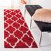 Red/White 27 x 0.39 in Indoor Area Rug - Red Barrel Studio® Geometric Red/Ivory Area Rug | 27 W x 0.39 D in | Wayfair