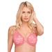 Plus Size Women's Wonderwire® Stretch Lace Front-Close Underwire Bra by Glamorise in Apricot (Size 44 C)
