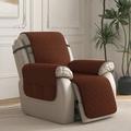 subrtex Quilted Reversible Box Cushion Recliner Slipcover, Microfiber | 91 H x 28 W x 22 D in | Wayfair SBTLR03