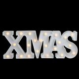 Northlight Seasonal 18.5" Battery Operated LED Lighted XMAS Christmas Marquee Sign in White | 6.75 H x 18.5 W x 1.75 D in | Wayfair 33377728