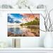 East Urban Home Anse Champagne Beach - Wrapped Canvas Photograph Print Canvas in Blue/Brown/Green | 12 H x 20 W x 1 D in | Wayfair