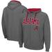 Men's Colosseum Charcoal Alabama Crimson Tide Big & Tall Full-Zip Hoodie