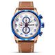 Men's Watches,Men's Multifunction Sports Chronograph Leather Strap Quartz Watch, White Face Basket