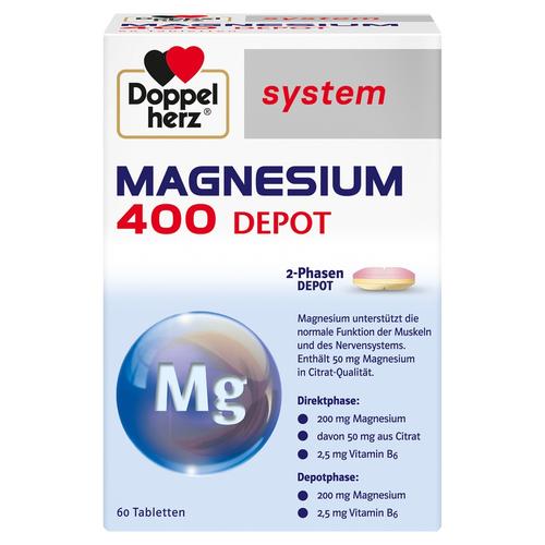Doppelherz – Magnesium 400 Depot system Tabletten Mineralstoffe