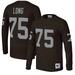 Men's Mitchell & Ness Howie Long Black Los Angeles Raiders Throwback Retired Player Name Number Sleeve Top