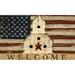 Toland Home Garden Americana Birdhouse Welcome 30 in. x 18 in. Non-Slip Indoor Door Mat Synthetics in Brown/Red | 18 W x 30 D in | Wayfair 800477