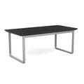 Lesro Gansett Waiting Reception Coffee Table Metal Frame 20x40" High Pressure Laminate Top Wood/Metal in Gray/Black | 16 H x 40 W x 20 D in | Wayfair