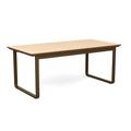 Lesro Gansett Waiting Reception Coffee Table Metal Frame 20x40" High Pressure Laminate Top Wood/Metal in Brown | 16 H x 40 W x 20 D in | Wayfair