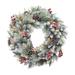 The Holiday Aisle® 30" Glitter Mixed Pine Wreath, 160 Tips Traditional Faux in Green | 30 H x 30 W x 5 D in | Wayfair