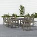 Arlmont & Co. Assinthe 7 Piece Outdoor Dining Set Wood/Metal in Brown/Gray/White | 29 H x 59 W x 31 D in | Wayfair 5A3C0A581A1E42F295FDC5D1F48F5209