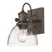 Beachcrest Home™ Bales 1 - Light 6.88" Semi Flush Mount Glass in Brown | 9.63 H x 6.88 W x 8.33 D in | Wayfair 3CBC5DDBF8974D4A9617EB0D6A630C20