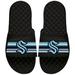 Men's ISlide Black Seattle Kraken Primary Logo Stripe Slide Sandals