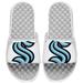 Youth ISlide White Seattle Kraken Blown-Up Primary Logo Slide Sandals