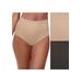 Plus Size Women's Comfort Revolution Firm Control Brief 2-Pack by Bali in Nude Black (Size M)