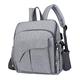 Diaper Bag, Diaper Bag Backpack, Diaper Bag Organiser, Diaper Rucksack Backpack with USB Charging Port and 2 Stroller Straps for Mom and Dad -Light Gray