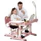DBMGB Kids Desk and Chair Set with Storage for 3-18 Year Olds, School and Home Children Study Table with LED Light, Tiltable Painting Desktop, Ideal for Children's Gifts