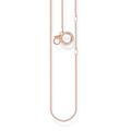 Thomas Sabo Charm Halskette roségold, 925 Sterlingsilber, 36-38 cm Länge