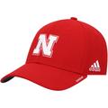 Men's adidas Scarlet Nebraska Huskers 2021 Sideline Coaches AEROREADY Flex Hat