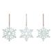 The Holiday Aisle® 3 Piece Snowflake Holiday Shaped Ornament Set in White | 9 H x 8.25 W x 1 D in | Wayfair 8807CD9C1AA849A0ACEB36BABAD5782A