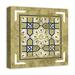 Bungalow Rose Distressed Gold Tile - Wrapped Canvas Painting Print Canvas in Yellow | 16 H x 16 W x 1.25 D in | Wayfair